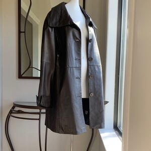 Coldwater Creek Chocolate Leather Jacket